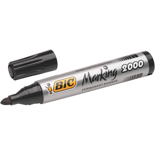 Marcador BIC Permanente, Ponta Média, Preto (1,7mm) , Bic , MARCBIC007 , 3086129999699
